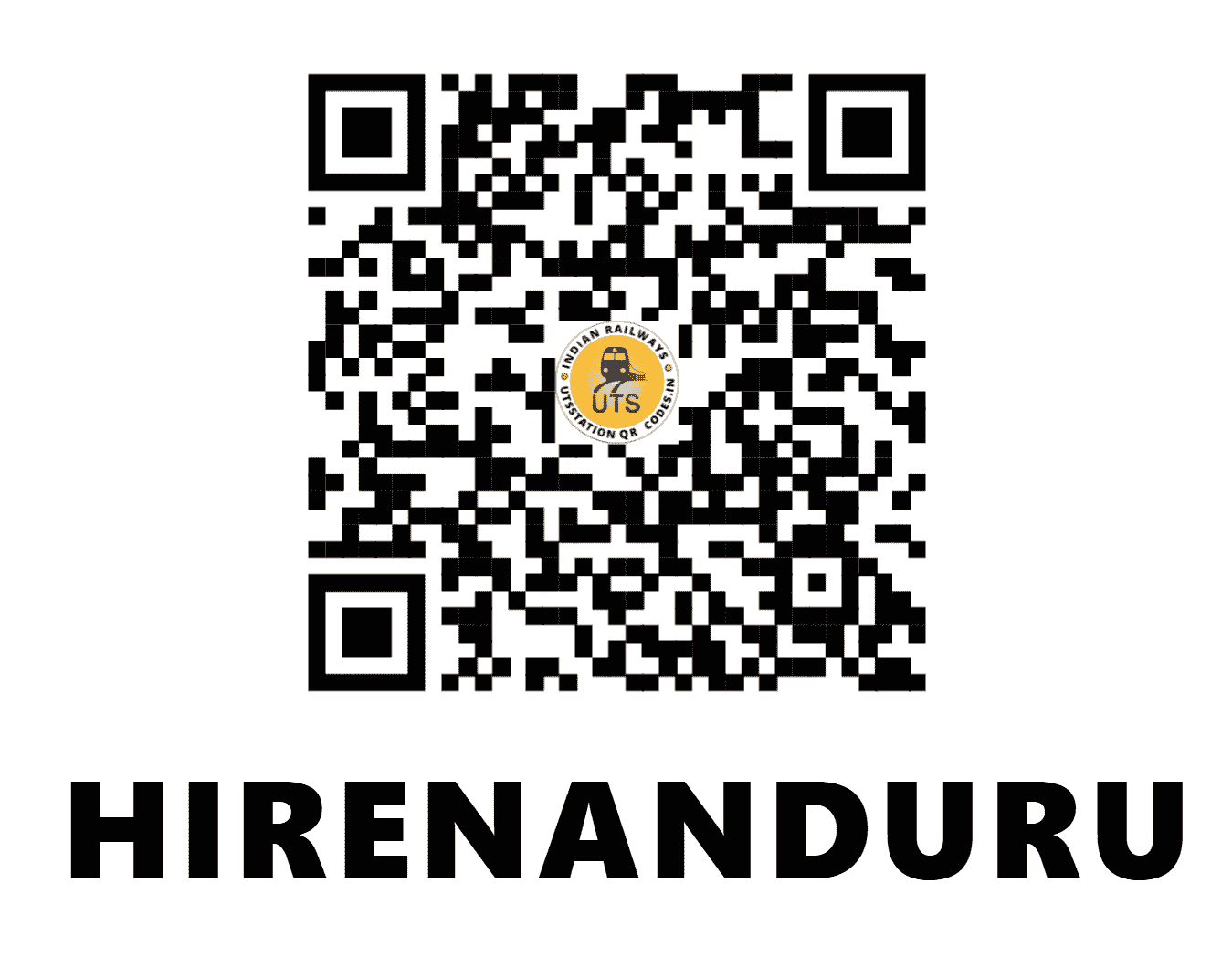 UTS QR Code for HIRENANDURU - HQR (CR - KARNATAKA)