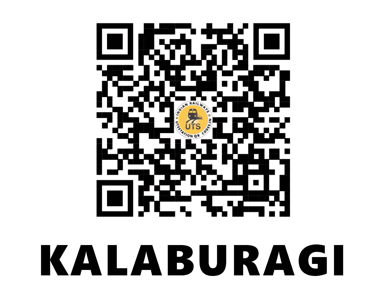 UTS QR Code for KALABURAGI - KLBG (CR - KARNATAKA)