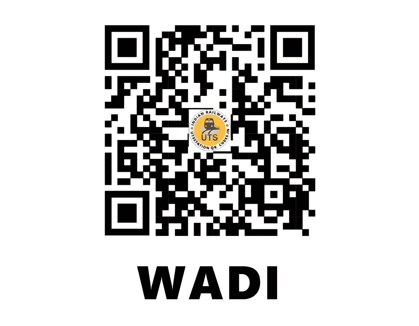 UTS QR Code for WADI - WADI (CR - KARNATAKA)