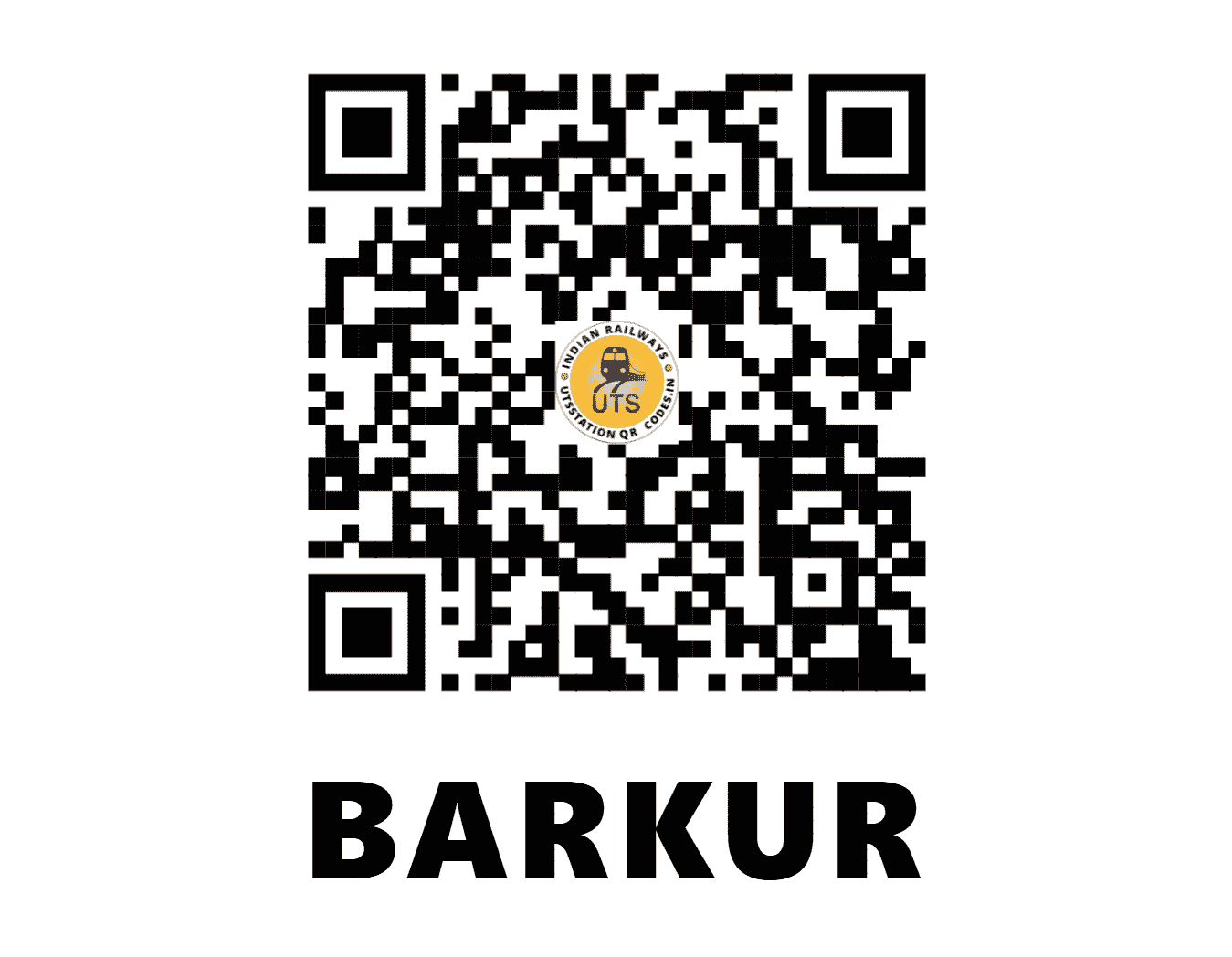 UTS QR Code for BARKUR - BKJ (KR - KARNATAKA)
