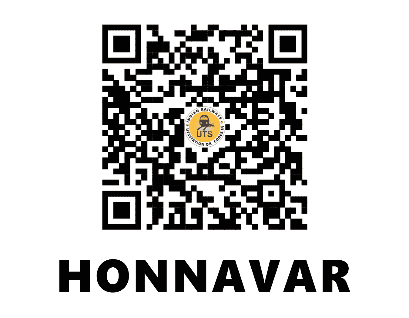 UTS QR Code for HONNAVAR - HNA (KR - KARNATAKA)