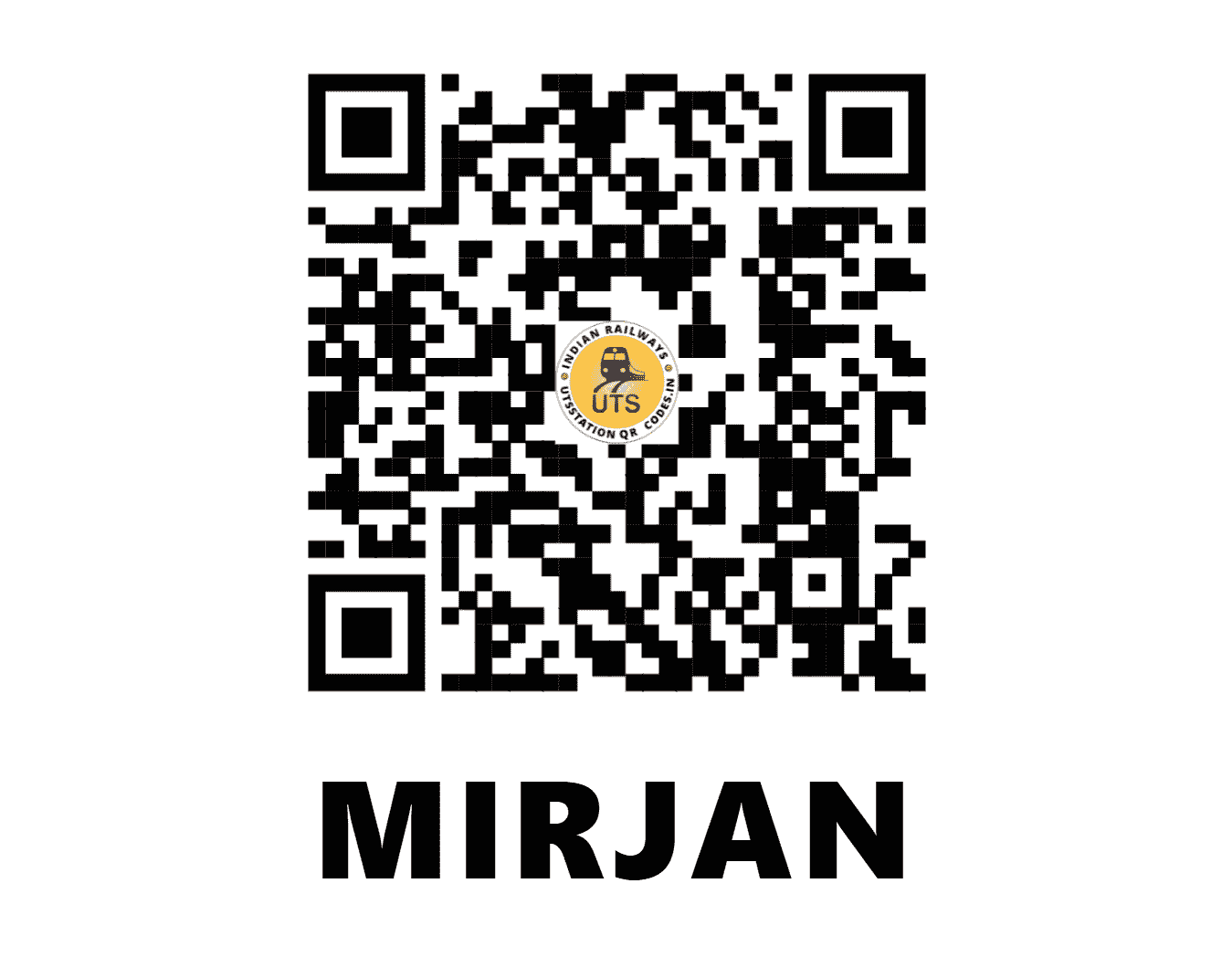 UTS QR Code for MIRJAN - MRJN (KR - KARNATAKA)