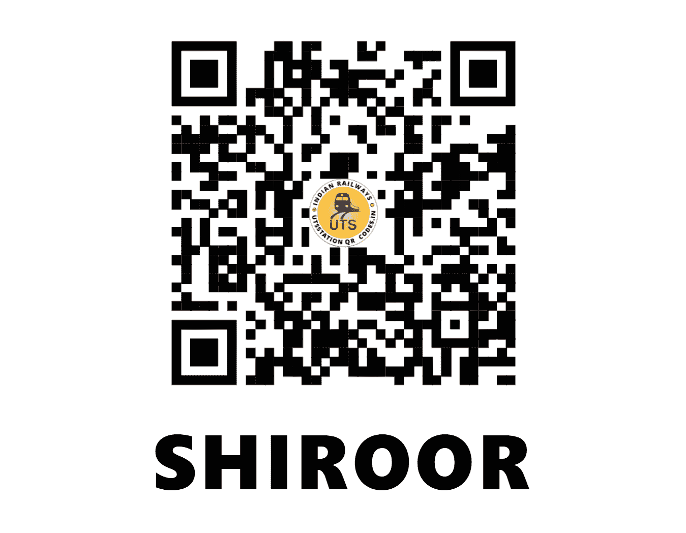 UTS QR Code for SHIROOR - SHMI (KR - KARNATAKA)