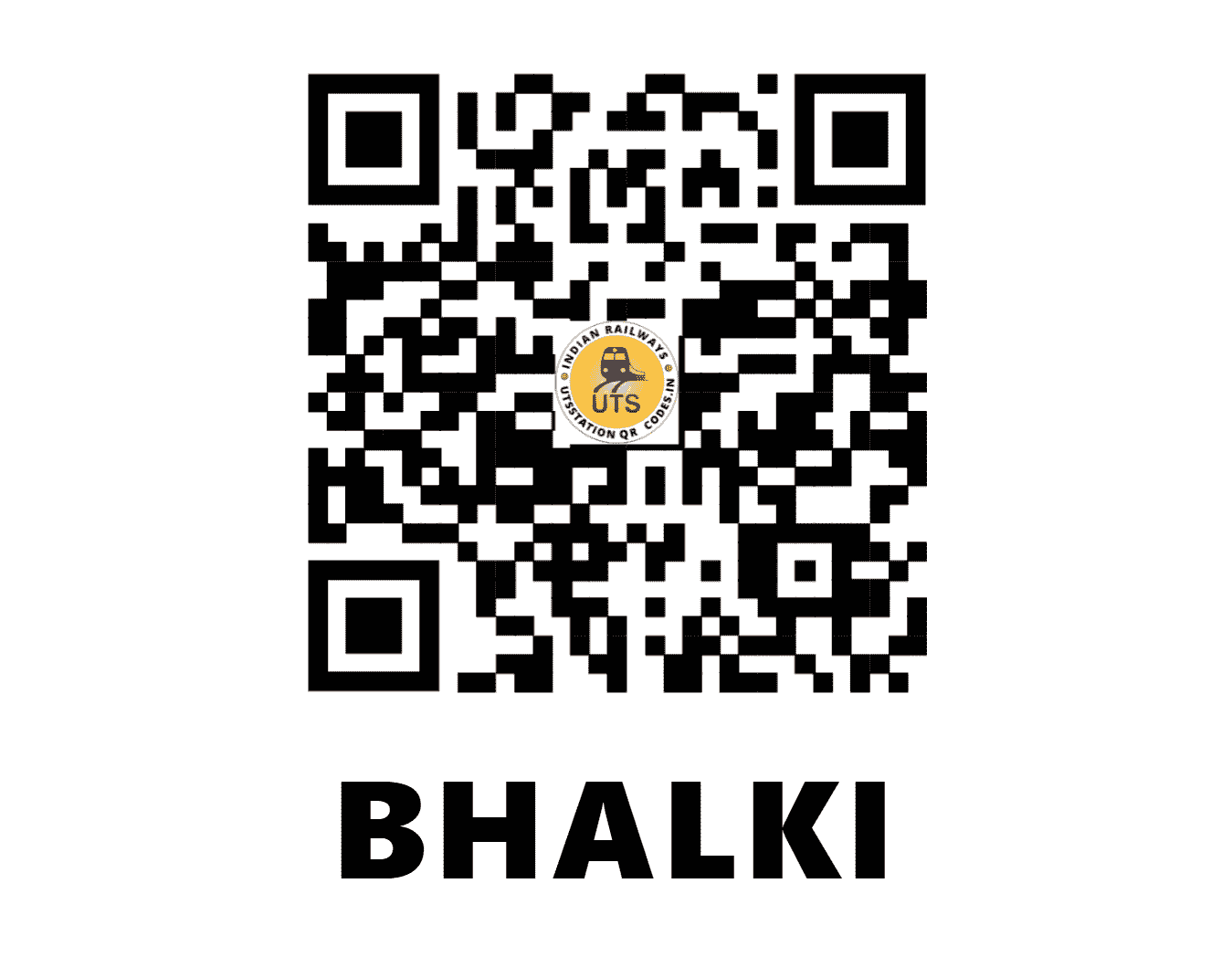 UTS QR Code for BHALKI - BHLK (SC - KARNATAKA)