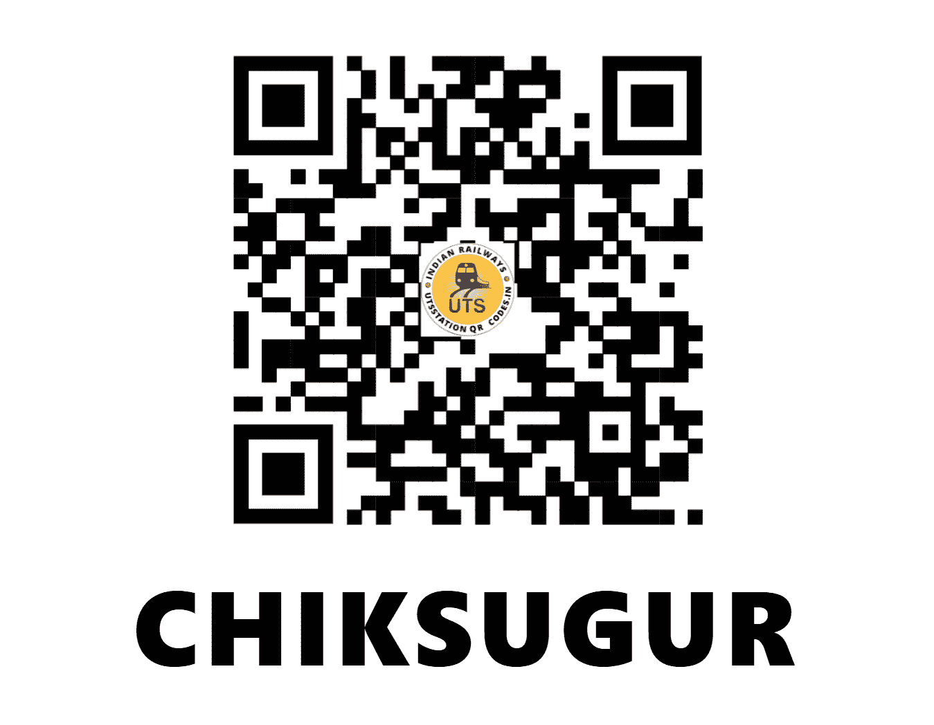 UTS QR Code for CHIKSUGUR - CK (SC - KARNATAKA)