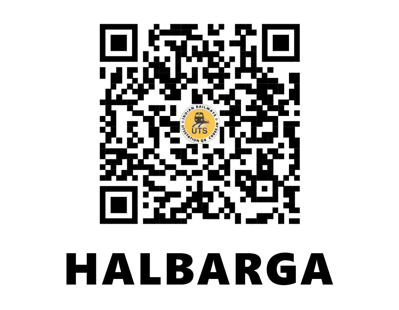 UTS QR Code for HALBARGA - HBU (SC - KARNATAKA)