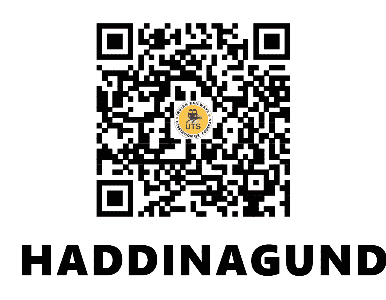 UTS QR Code for HADDINAGUNDU - HDD (SC - KARNATAKA)