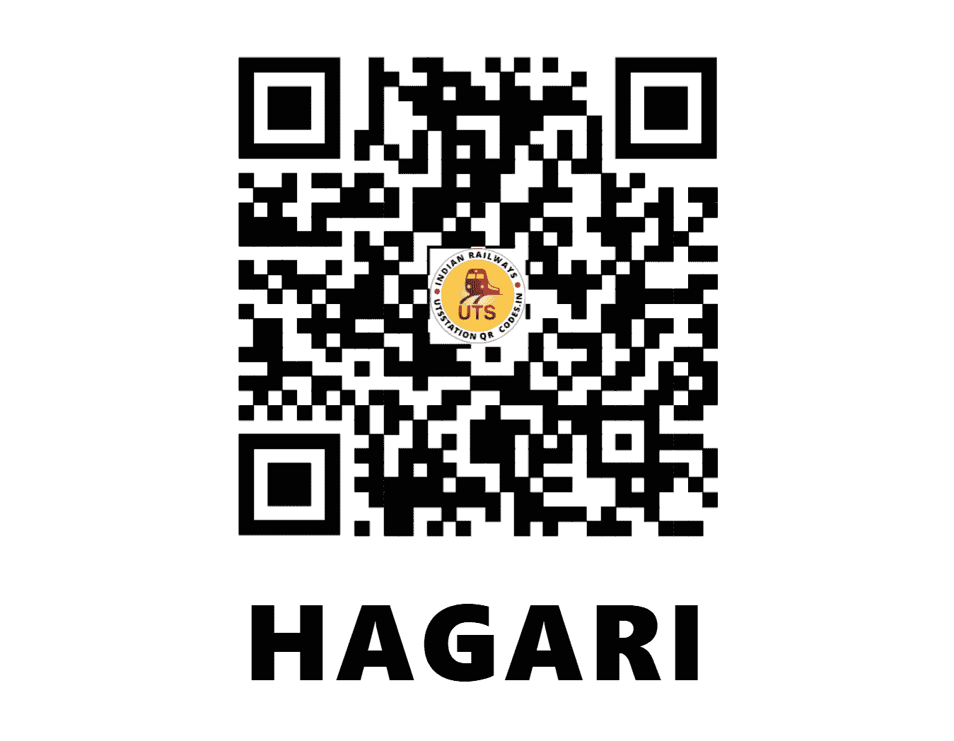 UTS QR Code for HAGARI - HGI (SC - KARNATAKA)