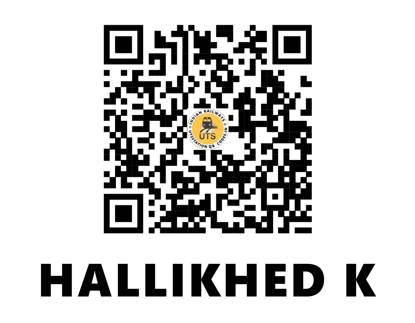 UTS QR Code for HALLIKHED K - HIKD (SC - KARNATAKA)