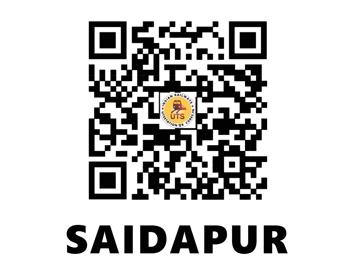 UTS QR Code for SAIDAPUR - SADP (SC - KARNATAKA)