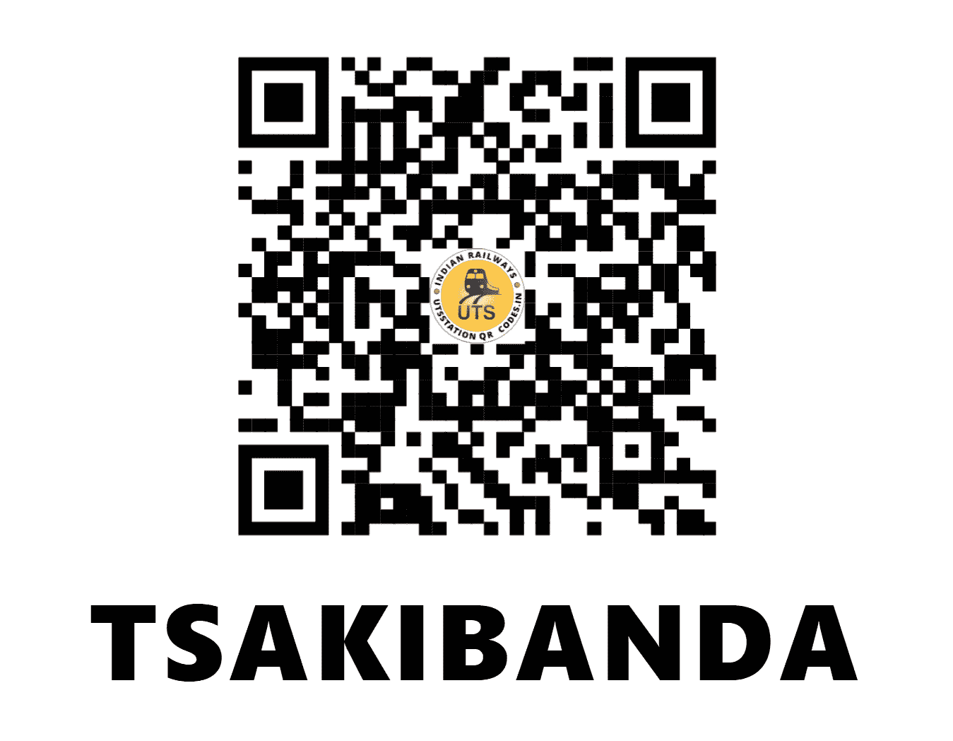 UTS QR Code for TSAKIBANDA - TKBN (SC - KARNATAKA)