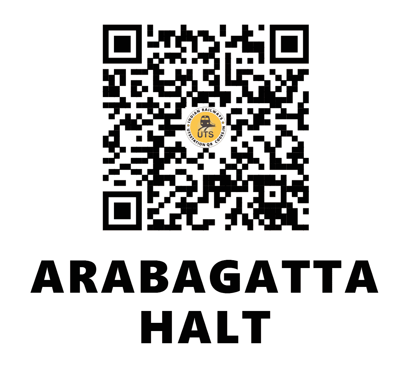 UTS QR Code for ARABAGATTA HALT - ABGT (SW - KARNATAKA)