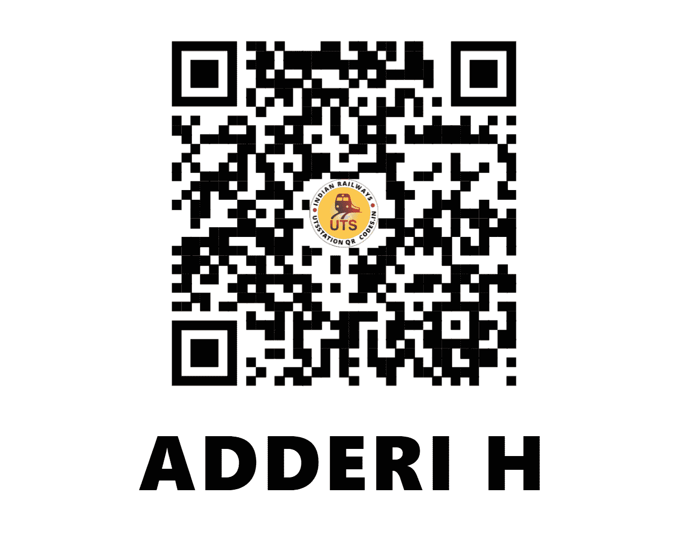 UTS QR Code for ADDERI H - AEX (SW - KARNATAKA)