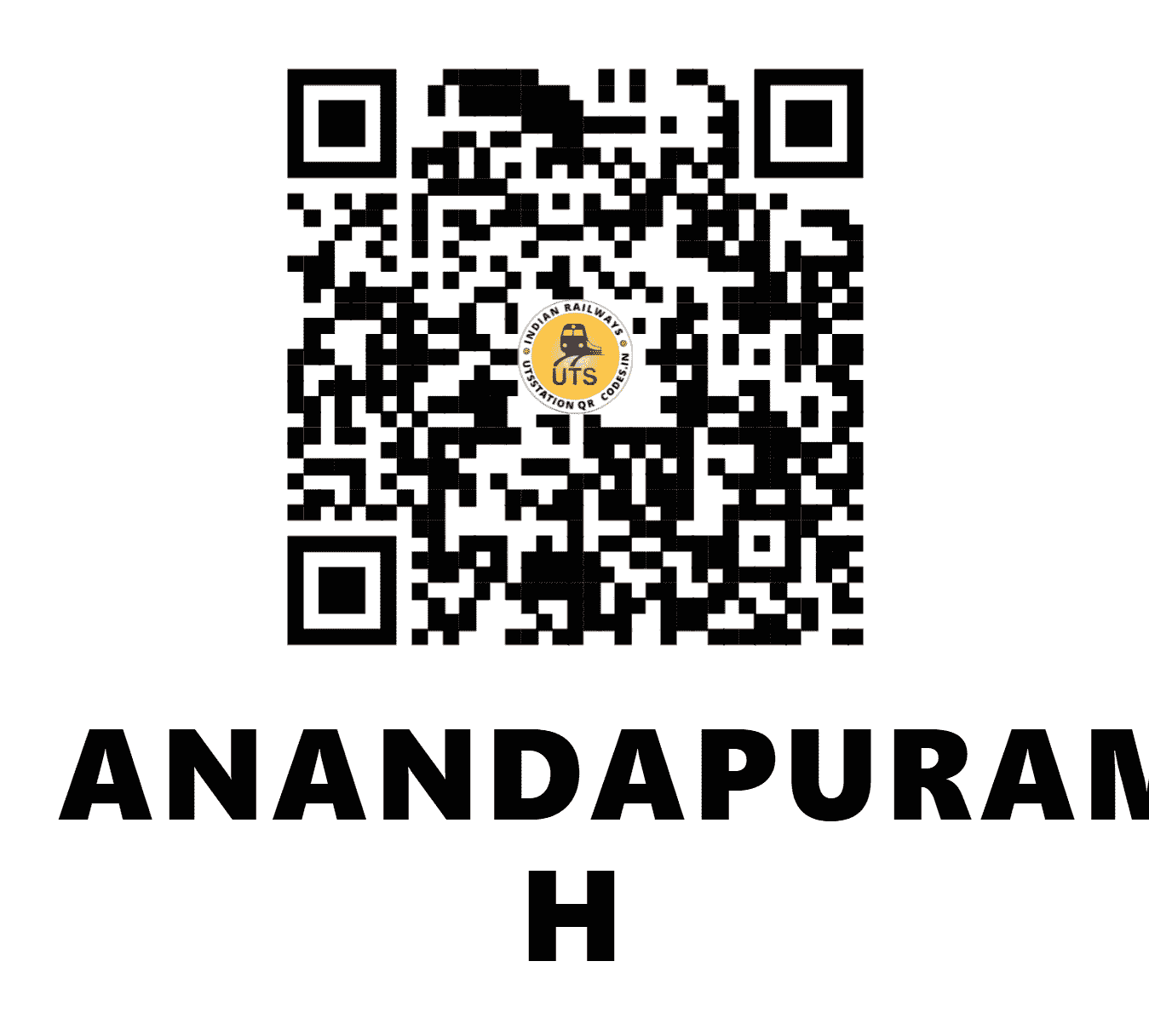 UTS QR Code for ANANDAPURAM H - ANF (SW - KARNATAKA)