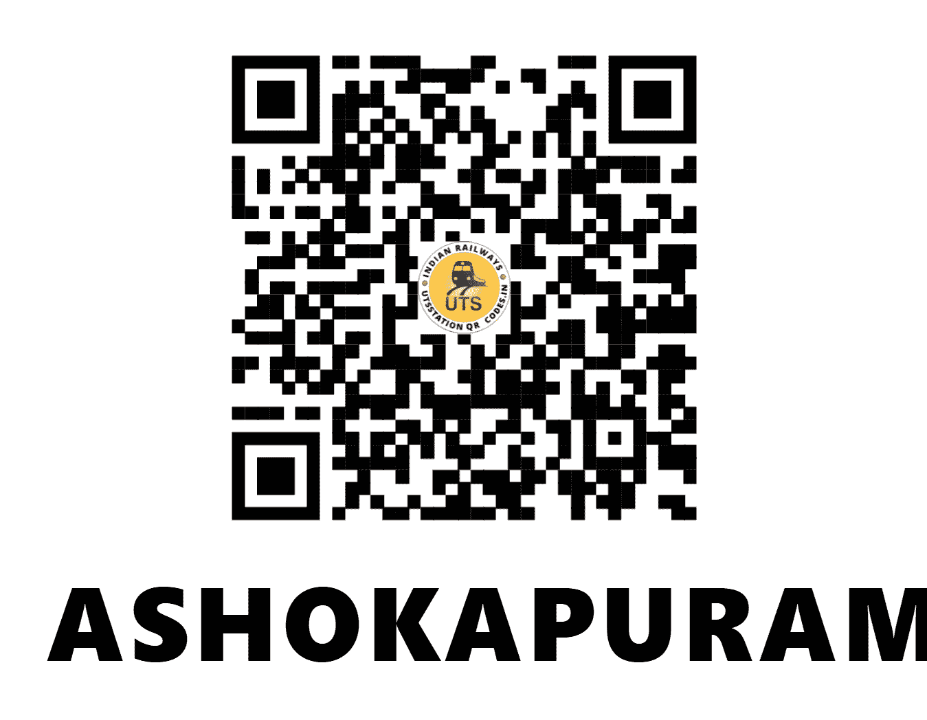 UTS QR Code for ASHOKAPURAM - AP (SW - KARNATAKA)