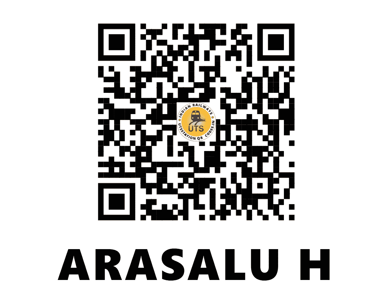 UTS QR Code for ARASALU H - ARU (SW - KARNATAKA)