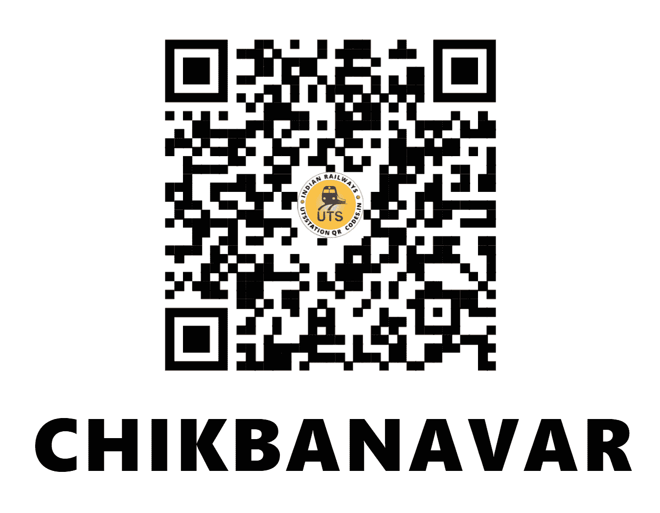 UTS QR Code for CHIKBANAVAR - BAW (SW - KARNATAKA)