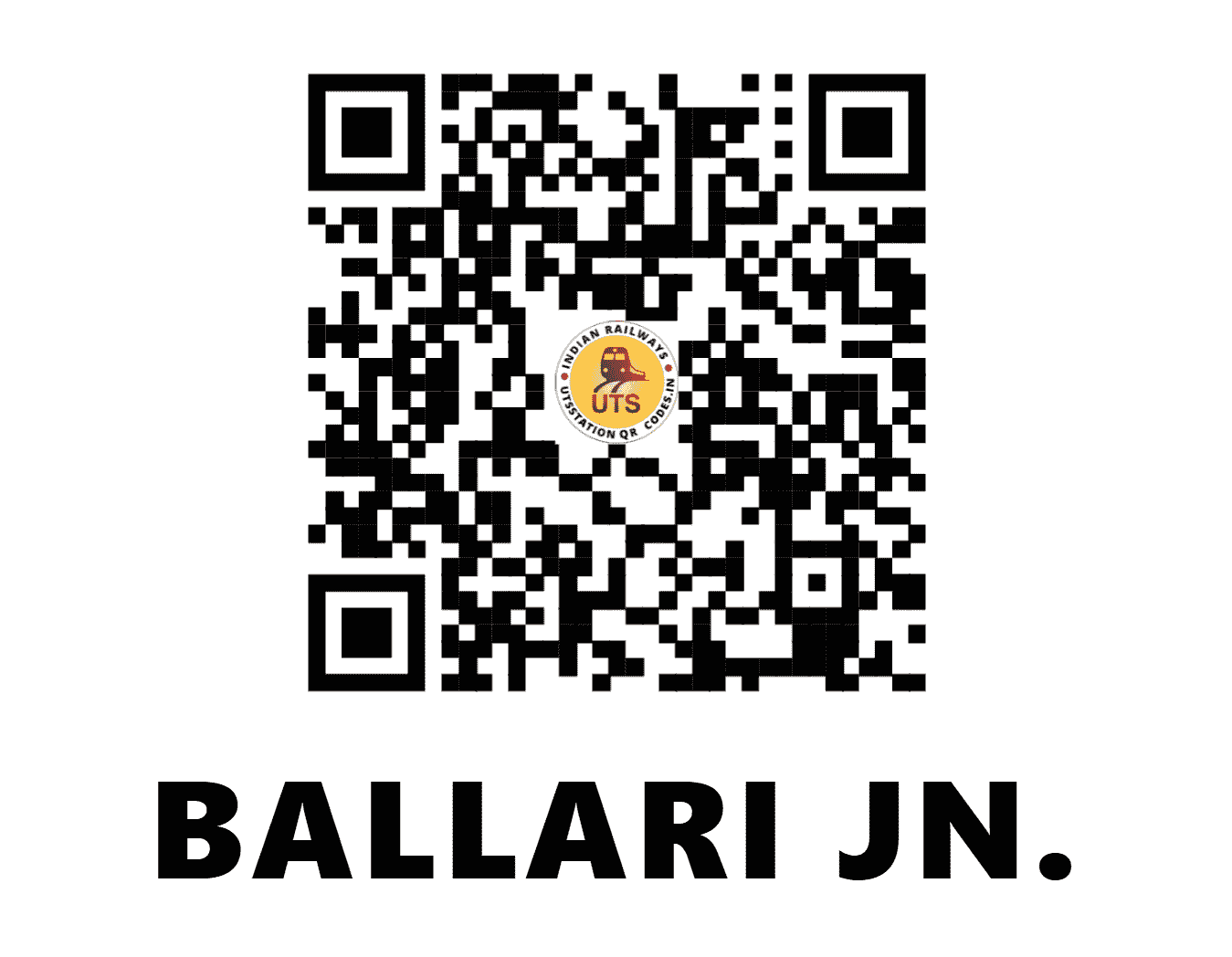 UTS QR Code for BALLARI  JN. - BAY (SW - KARNATAKA)