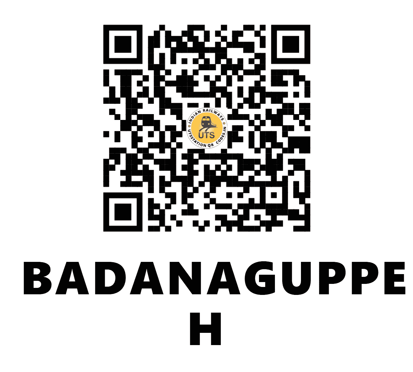 UTS QR Code for BADANAGUPPE H - BDGP (SW - KARNATAKA)