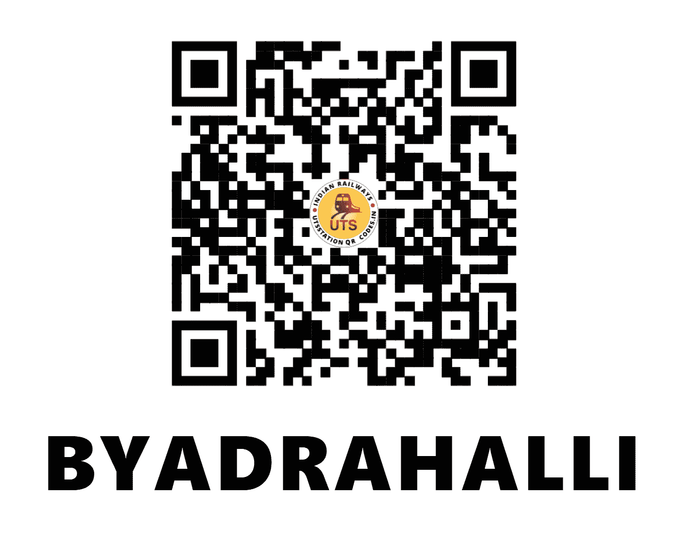UTS QR Code for BYADRAHALLI - BDRL (SW - KARNATAKA)
