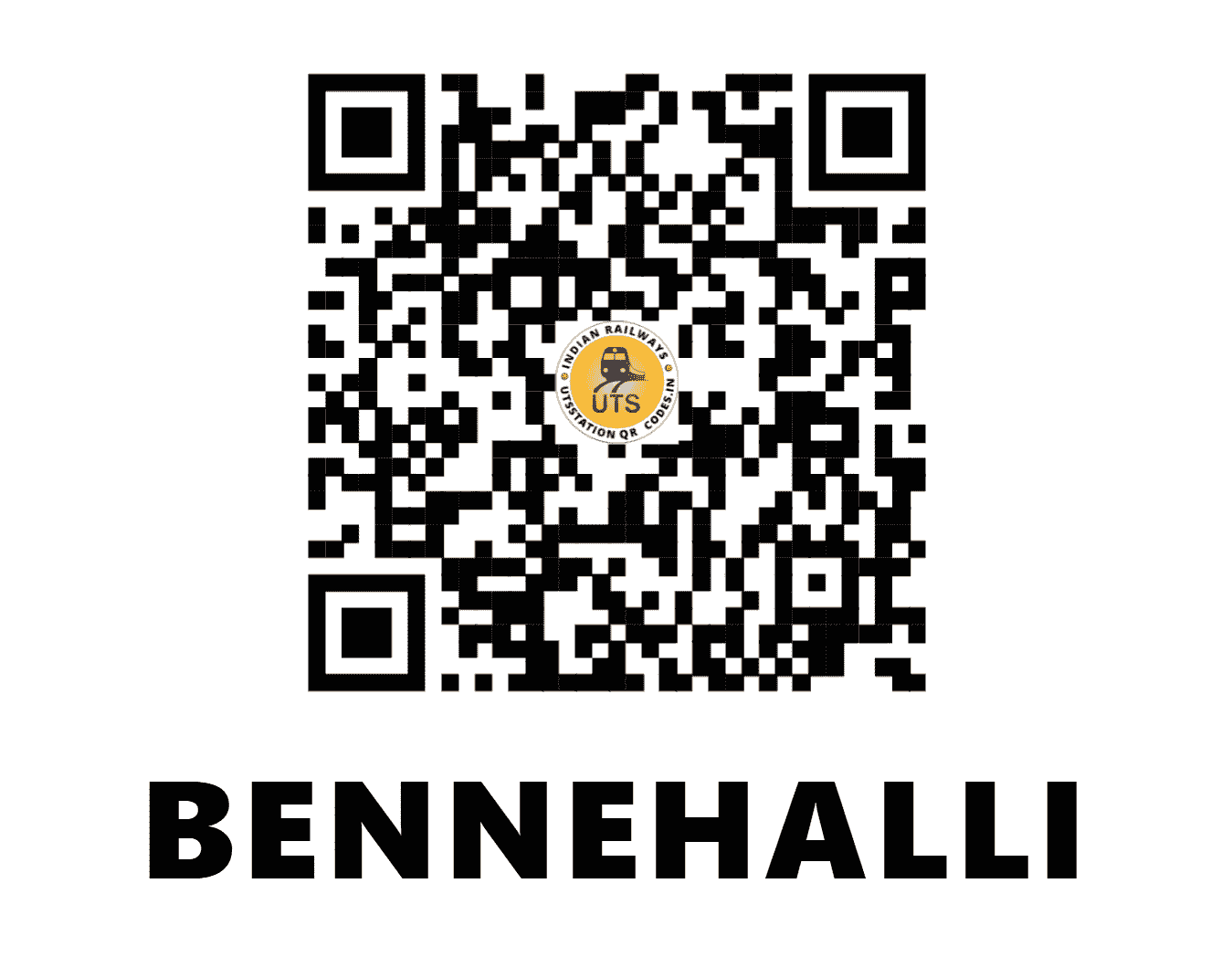 UTS QR Code for BENNEHALLI - BEHI (SW - KARNATAKA)