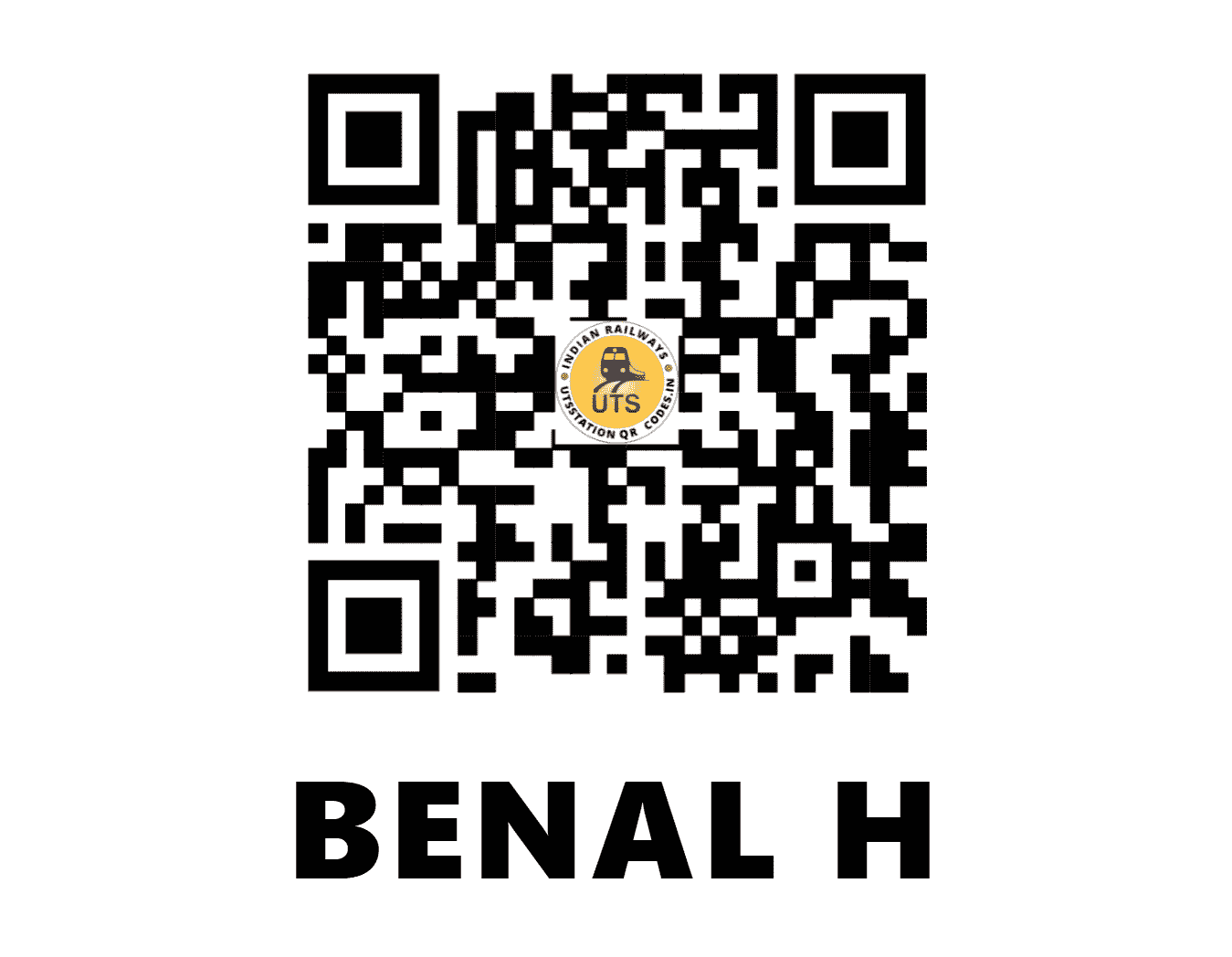 UTS QR Code for BENAL H - BENL (SW - KARNATAKA)