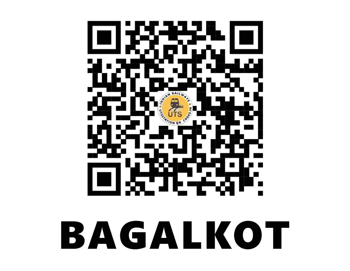 UTS QR Code for BAGALKOT - BGK (SW - KARNATAKA)