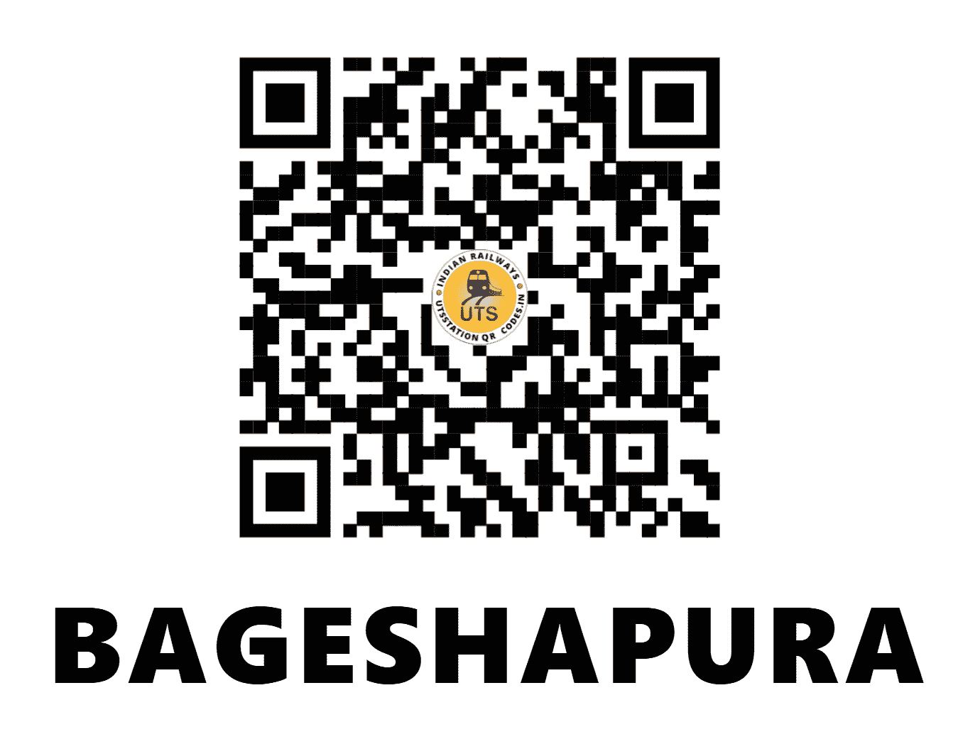 UTS QR Code for BAGESHAPURA - BGPA (SW - KARNATAKA)