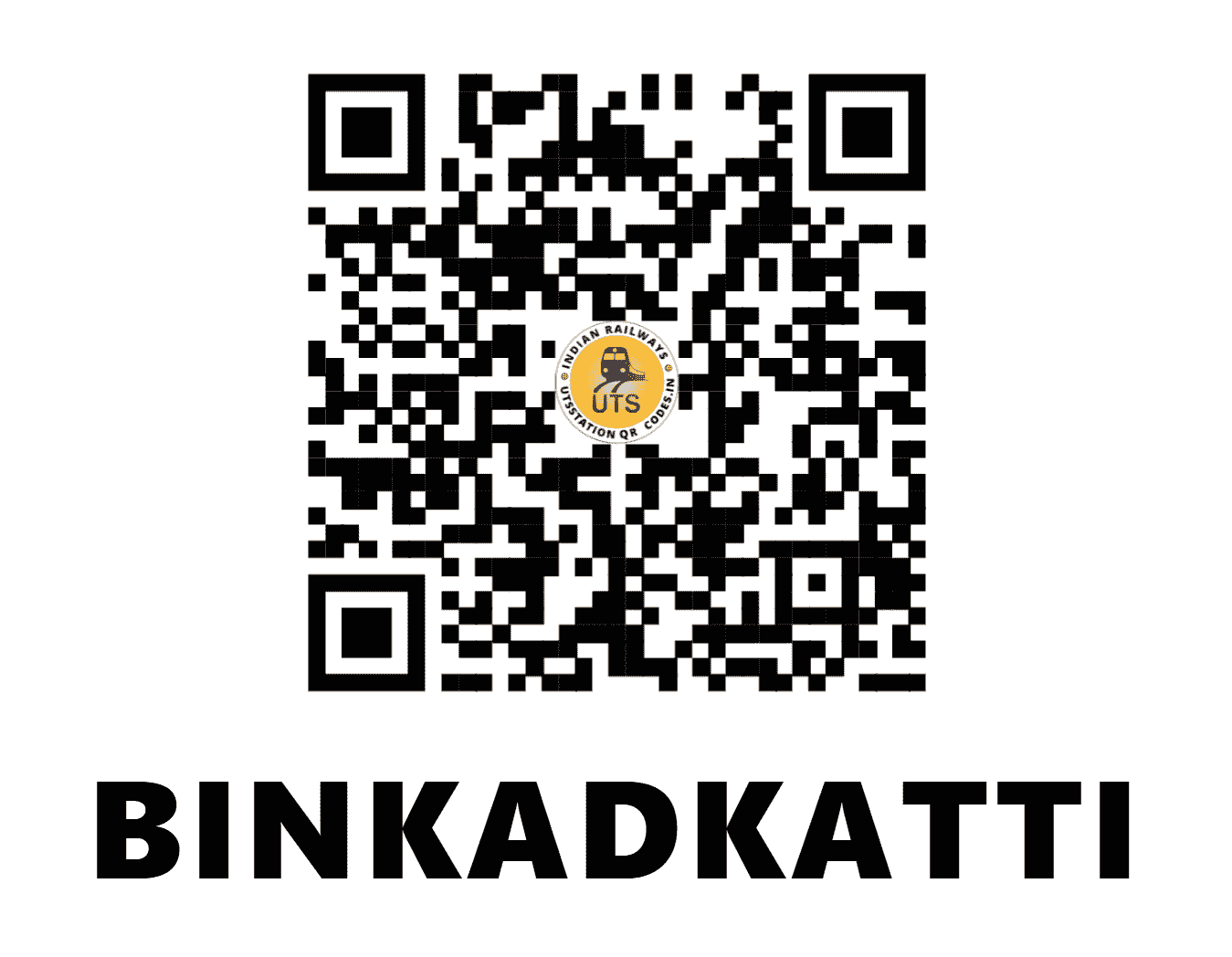 UTS QR Code for BINKADKATTI - BKIT (SW - KARNATAKA)