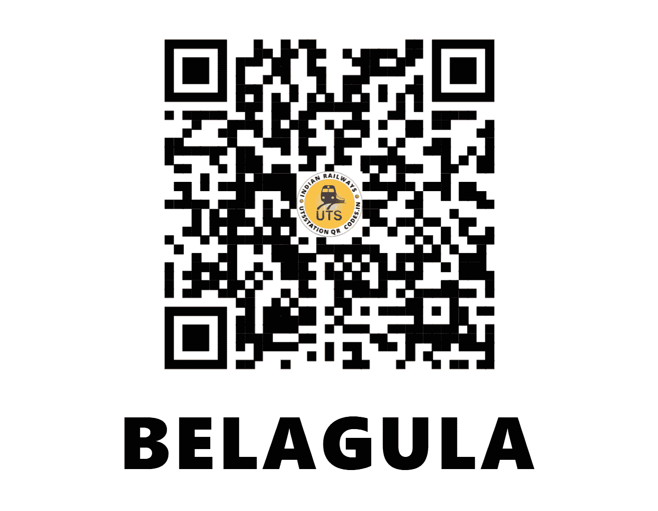 UTS QR Code for BELAGULA - BLGA (SW - KARNATAKA)
