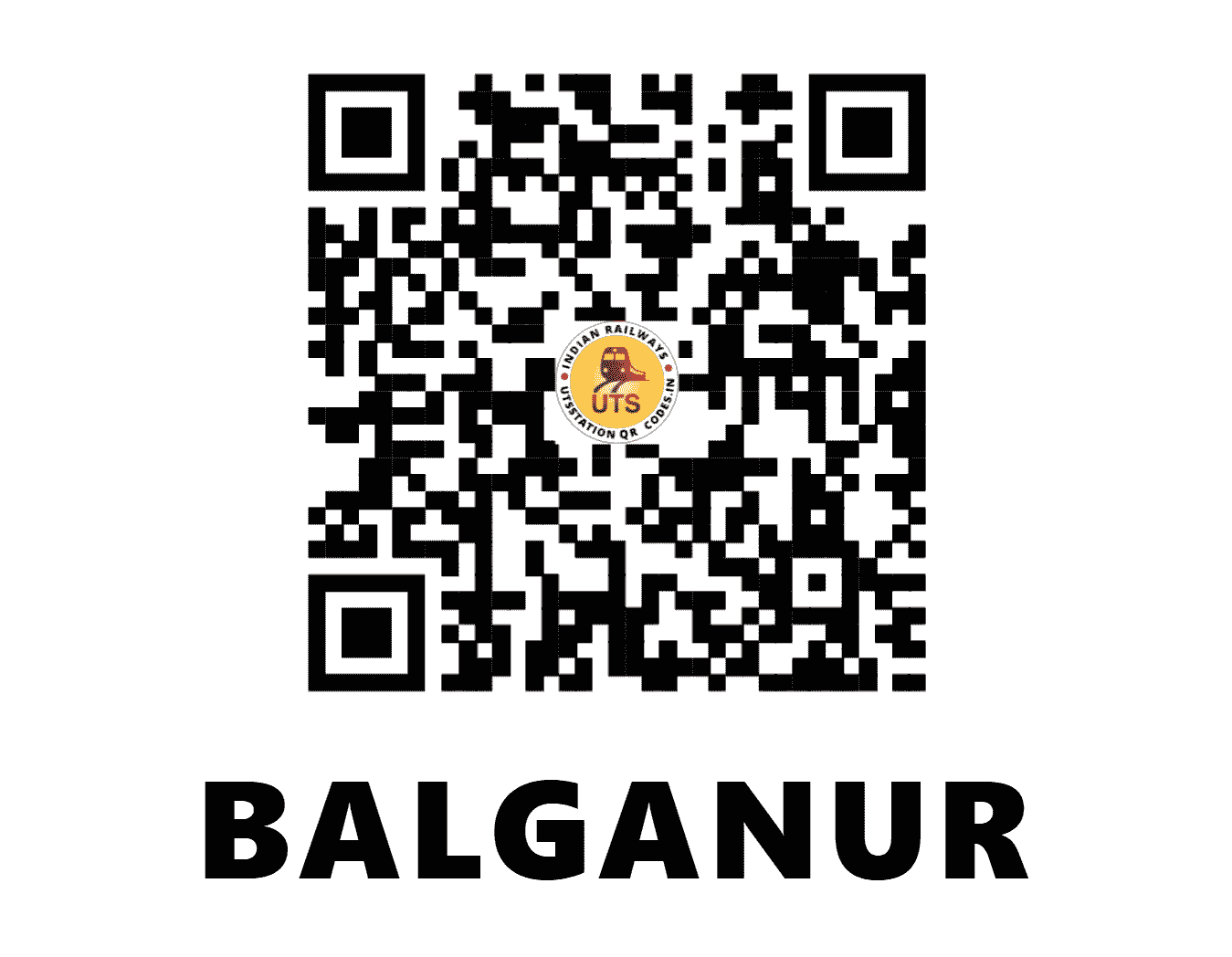UTS QR Code for BALGANUR - BLR (SW - KARNATAKA)