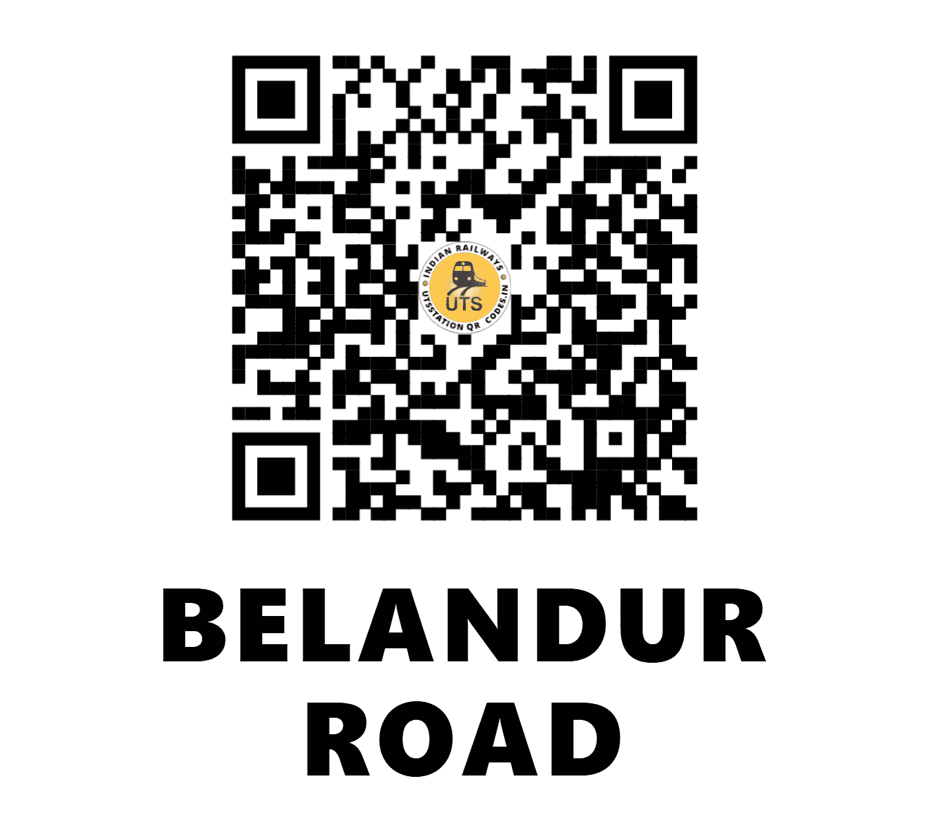 UTS QR Code for BELANDUR ROAD - BLRR (SW - KARNATAKA)
