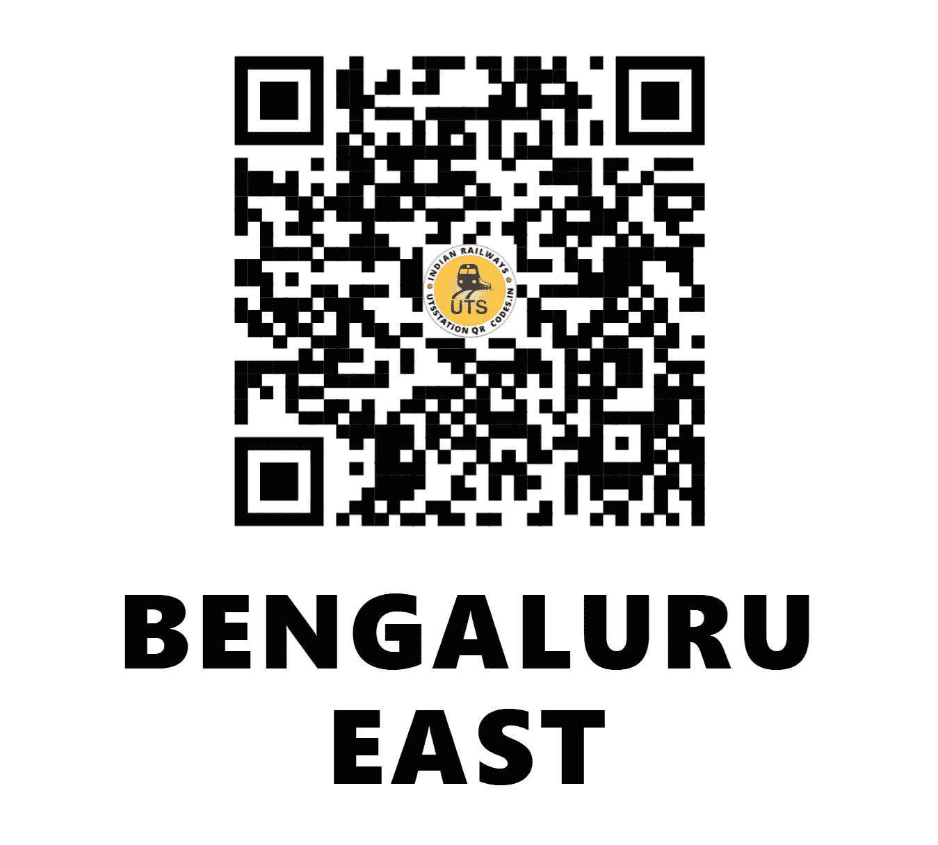 UTS QR Code for BENGALURU EAST - BNCE (SW - KARNATAKA)