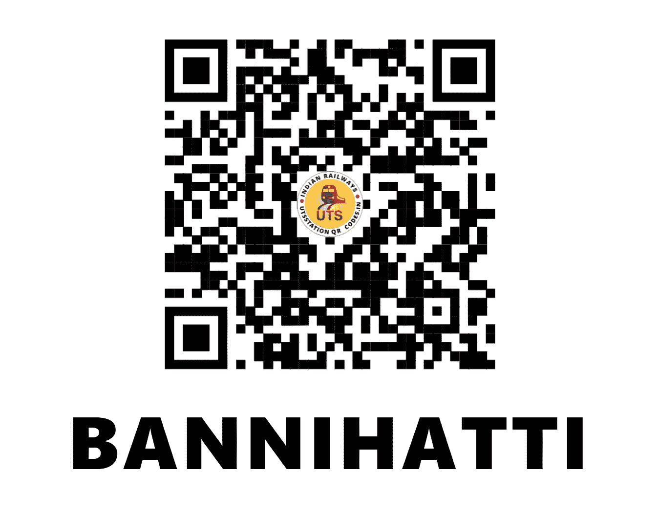 UTS QR Code for BANNIHATTI - BNHT (SW - KARNATAKA)