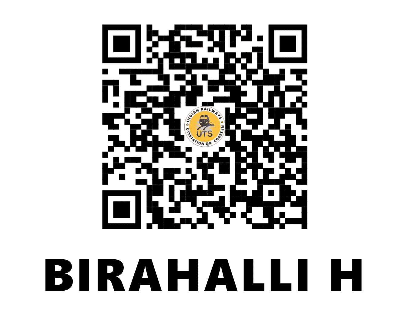 UTS QR Code for BIRAHALLI H - BRBL (SW - KARNATAKA)