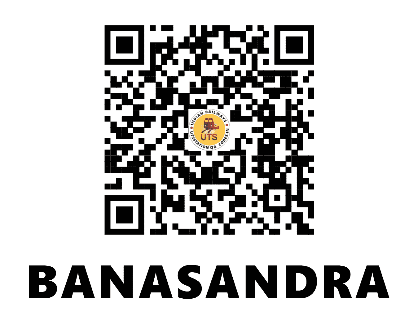 UTS QR Code for BANASANDRA - BSN (SW - KARNATAKA)