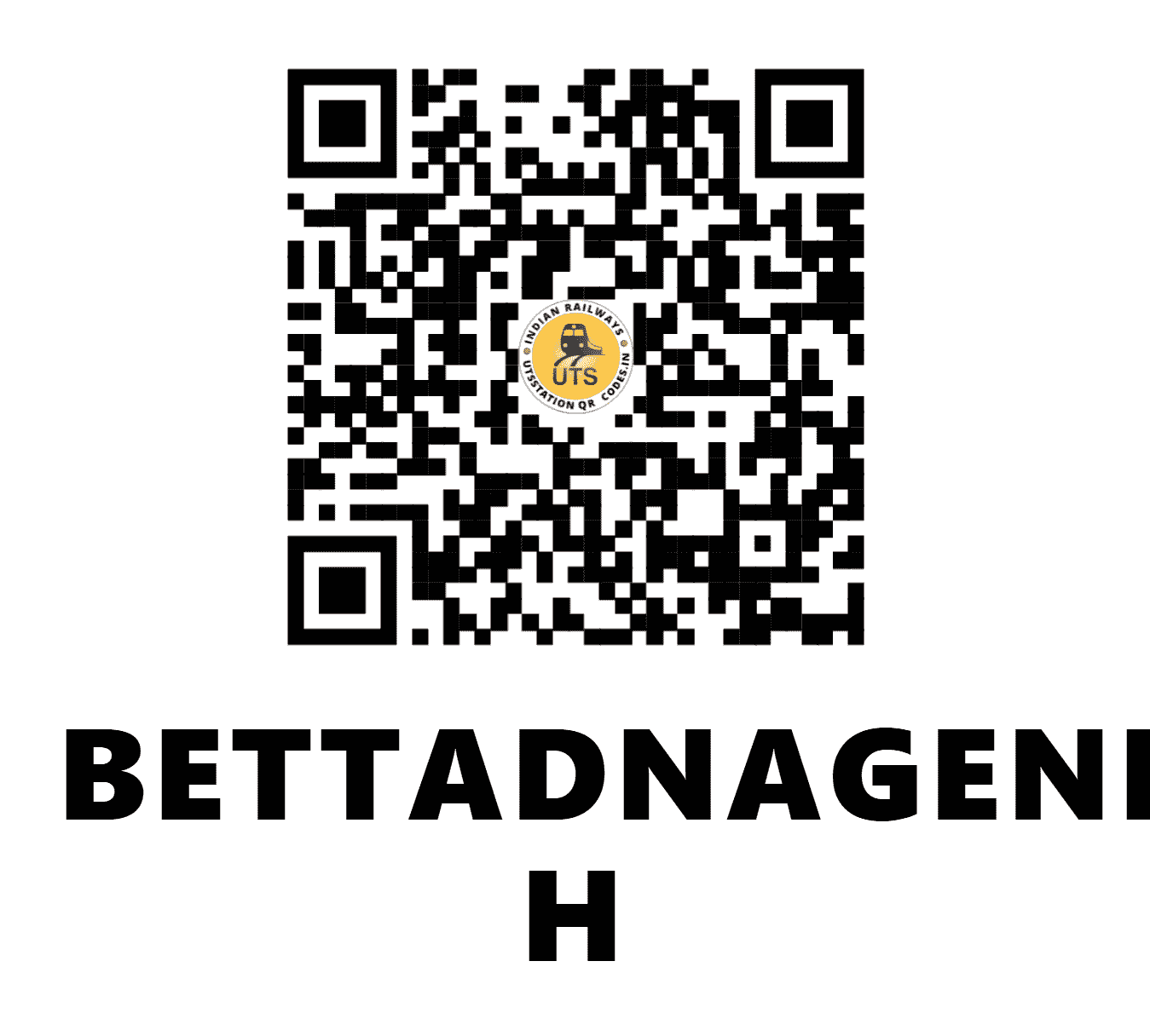 UTS QR Code for BETTADNAGENHALLI H - BTGH (SW - KARNATAKA)