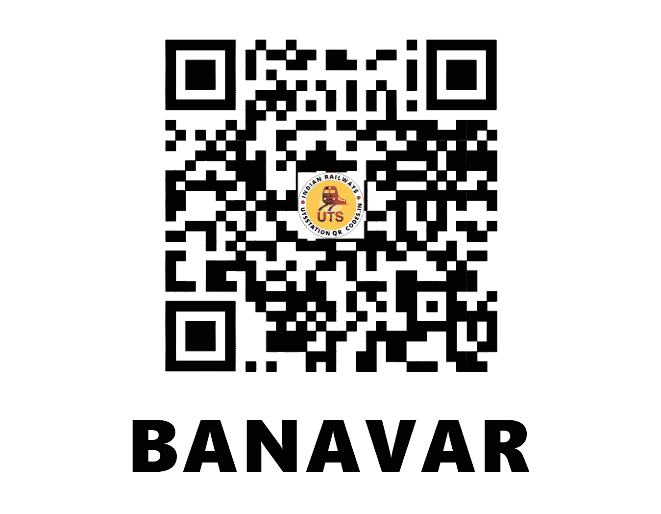 UTS QR Code for BANAVAR - BVR (SW - KARNATAKA)