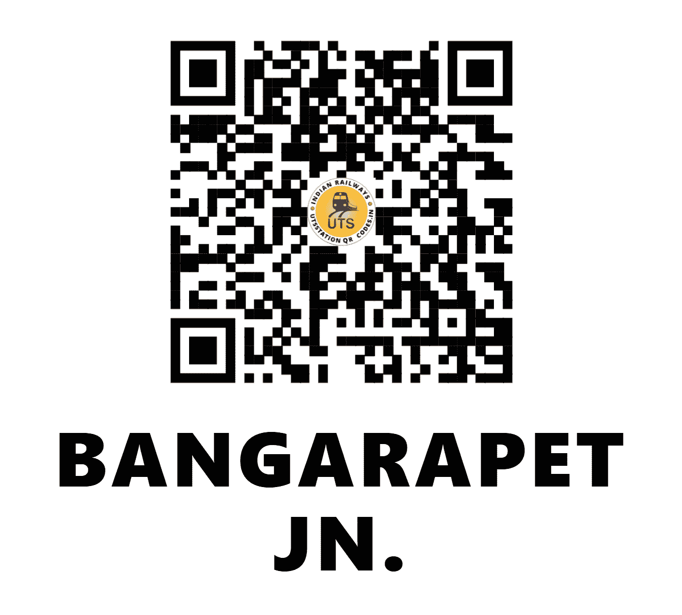 UTS QR Code for BANGARAPET JN. - BWT (SW - KARNATAKA)
