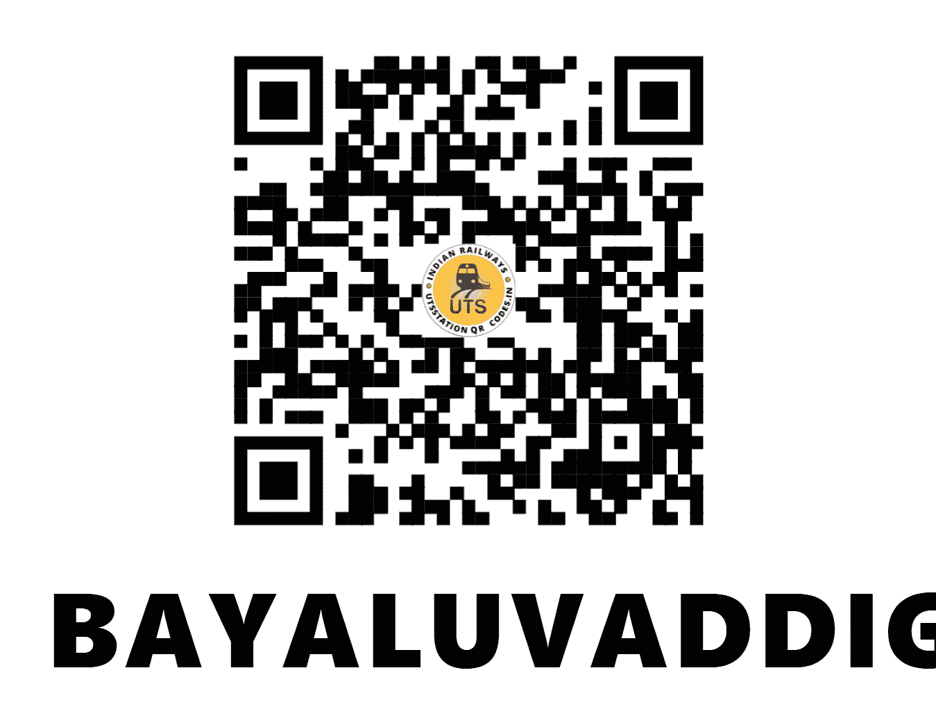 UTS QR Code for BAYALUVADDIGERI - BYO (SW - KARNATAKA)