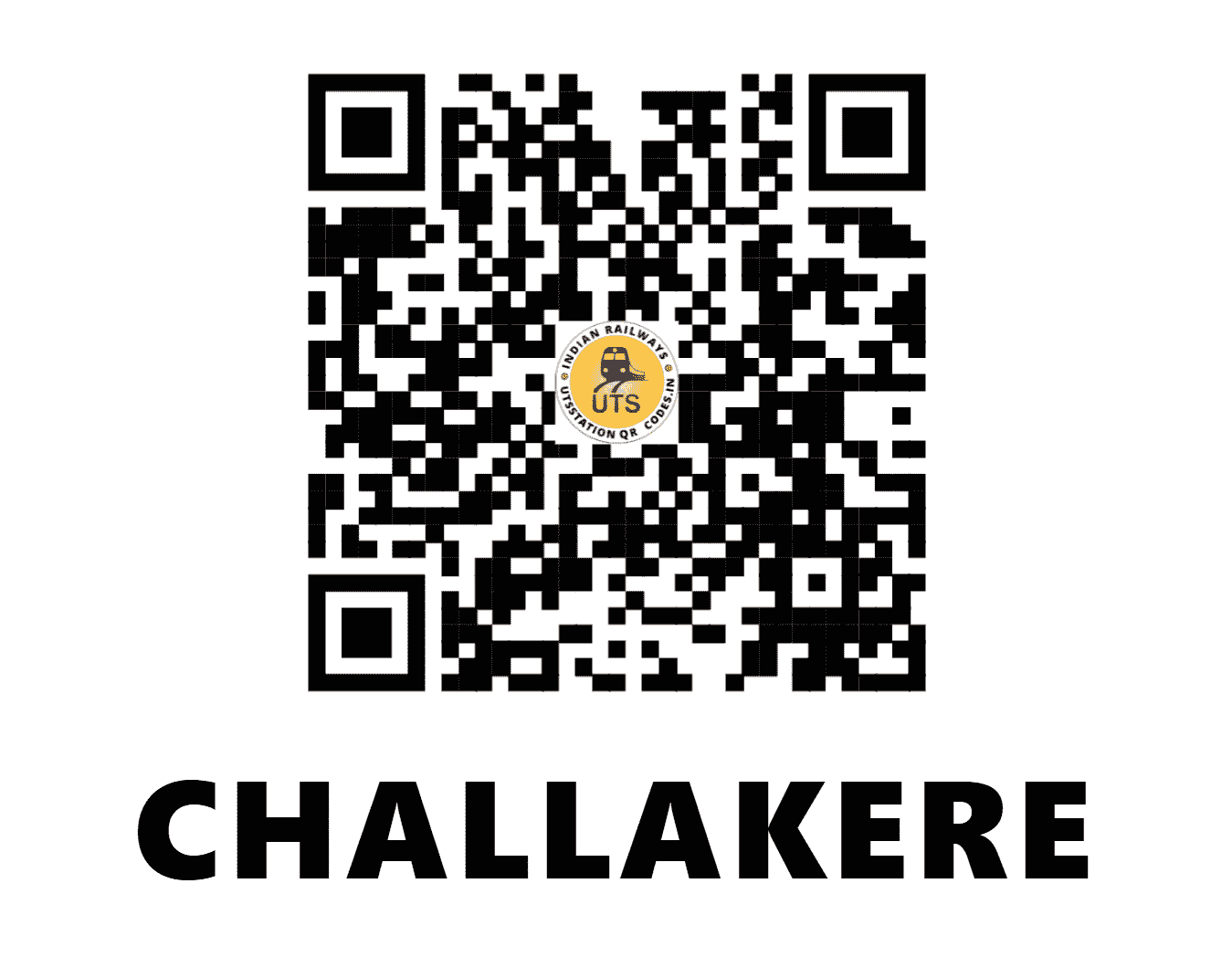 UTS QR Code for CHALLAKERE - CHKE (SW - KARNATAKA)