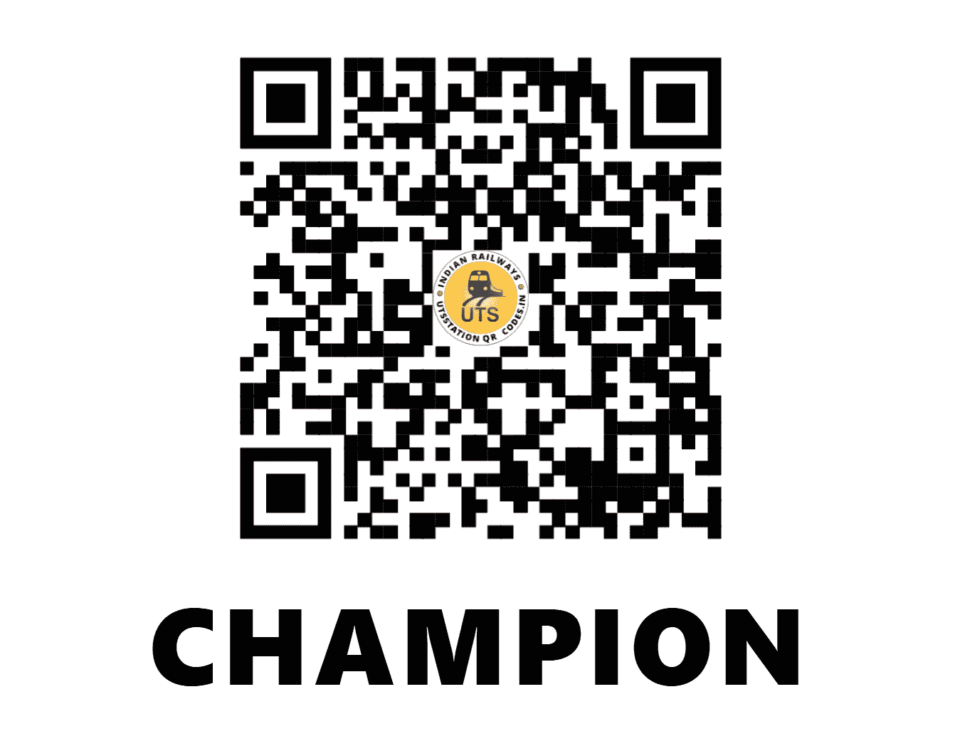 UTS QR Code for CHAMPION - CHU (SW - KARNATAKA)