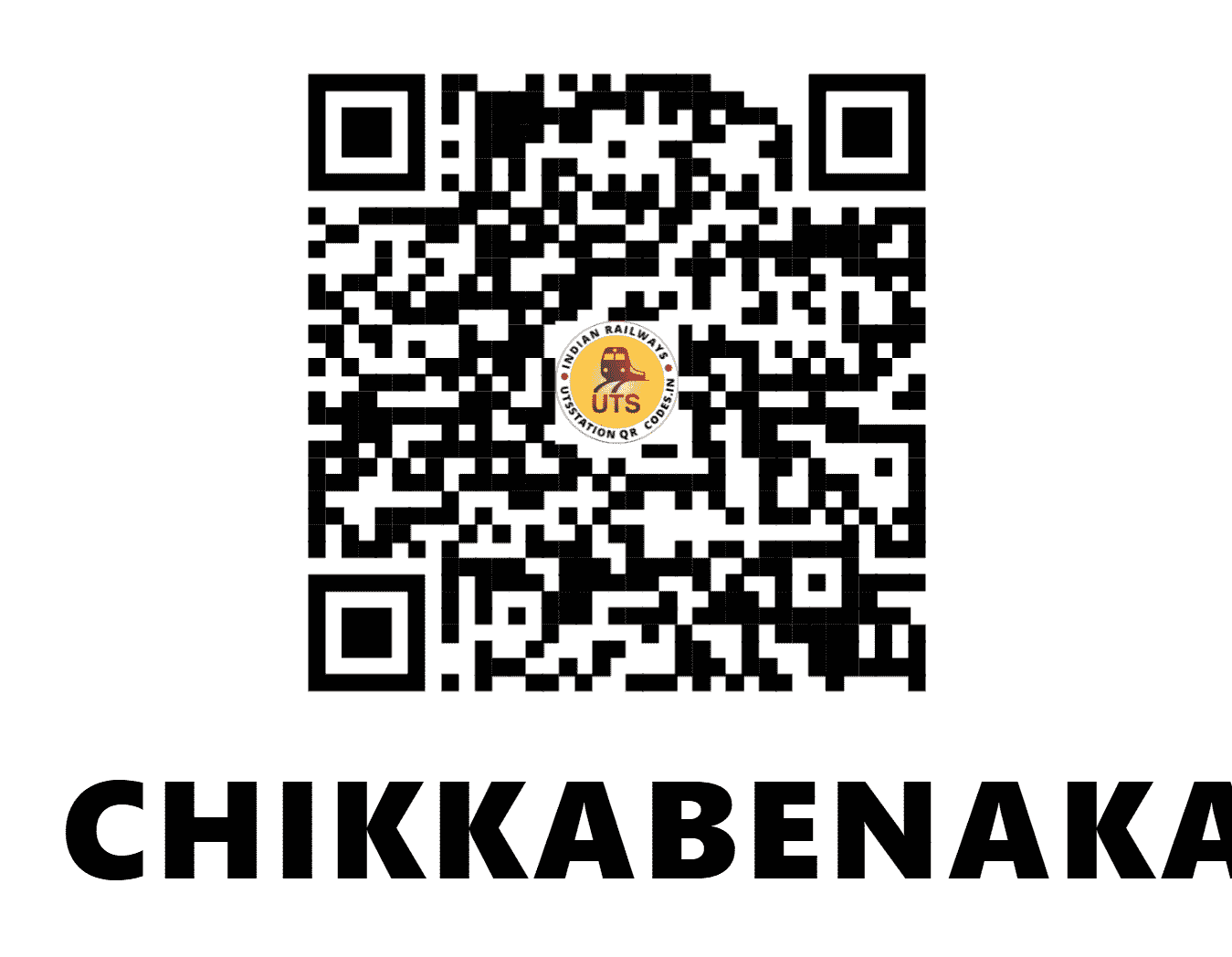 UTS QR Code for CHIKKABENAKAL - CKBK (SW - KARNATAKA)