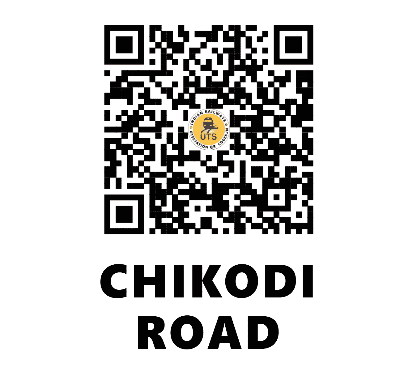 UTS QR Code for CHIKODI ROAD - CKR (SW - KARNATAKA)