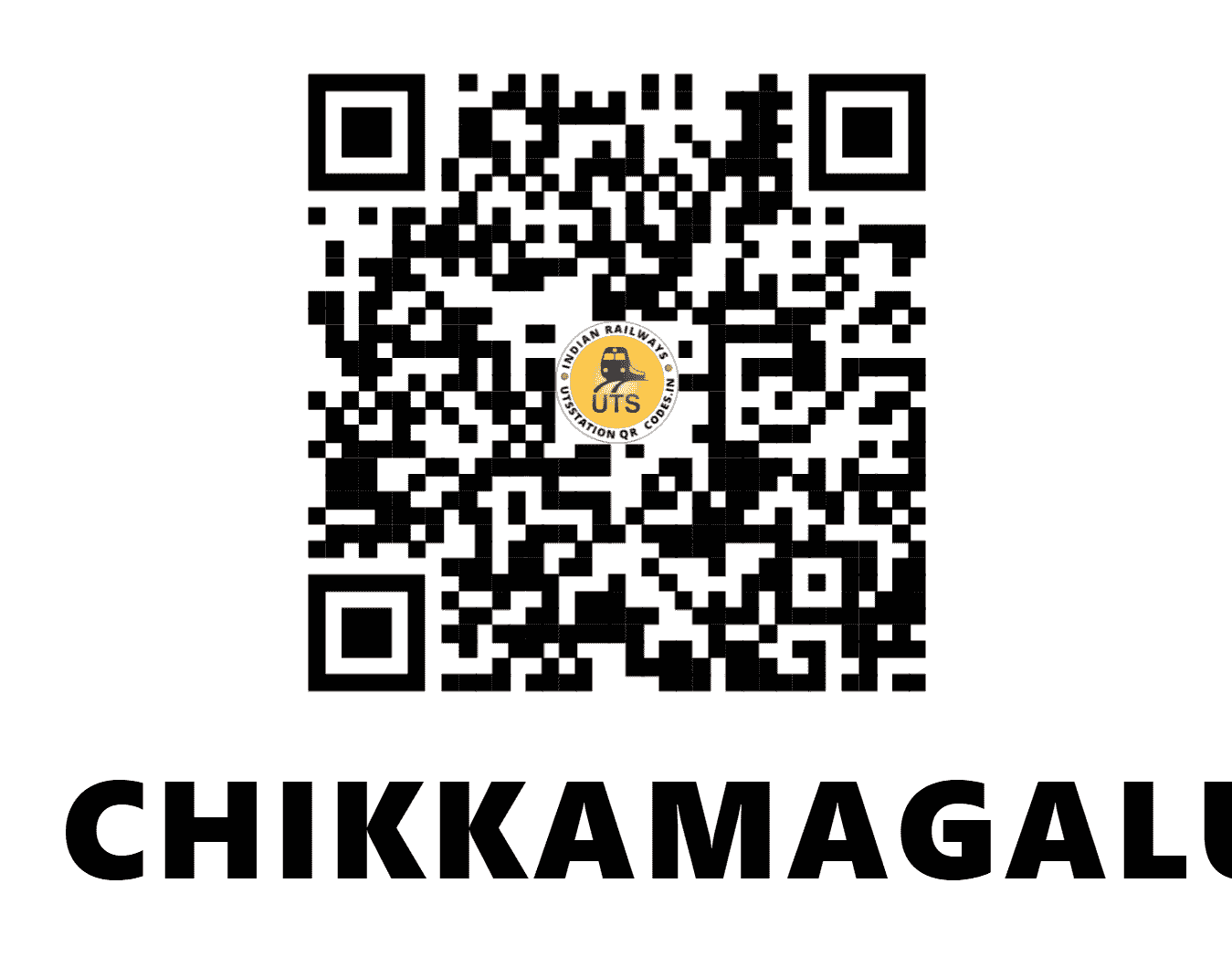 UTS QR Code for CHIKKAMAGALURU - CMGR (SW - KARNATAKA)
