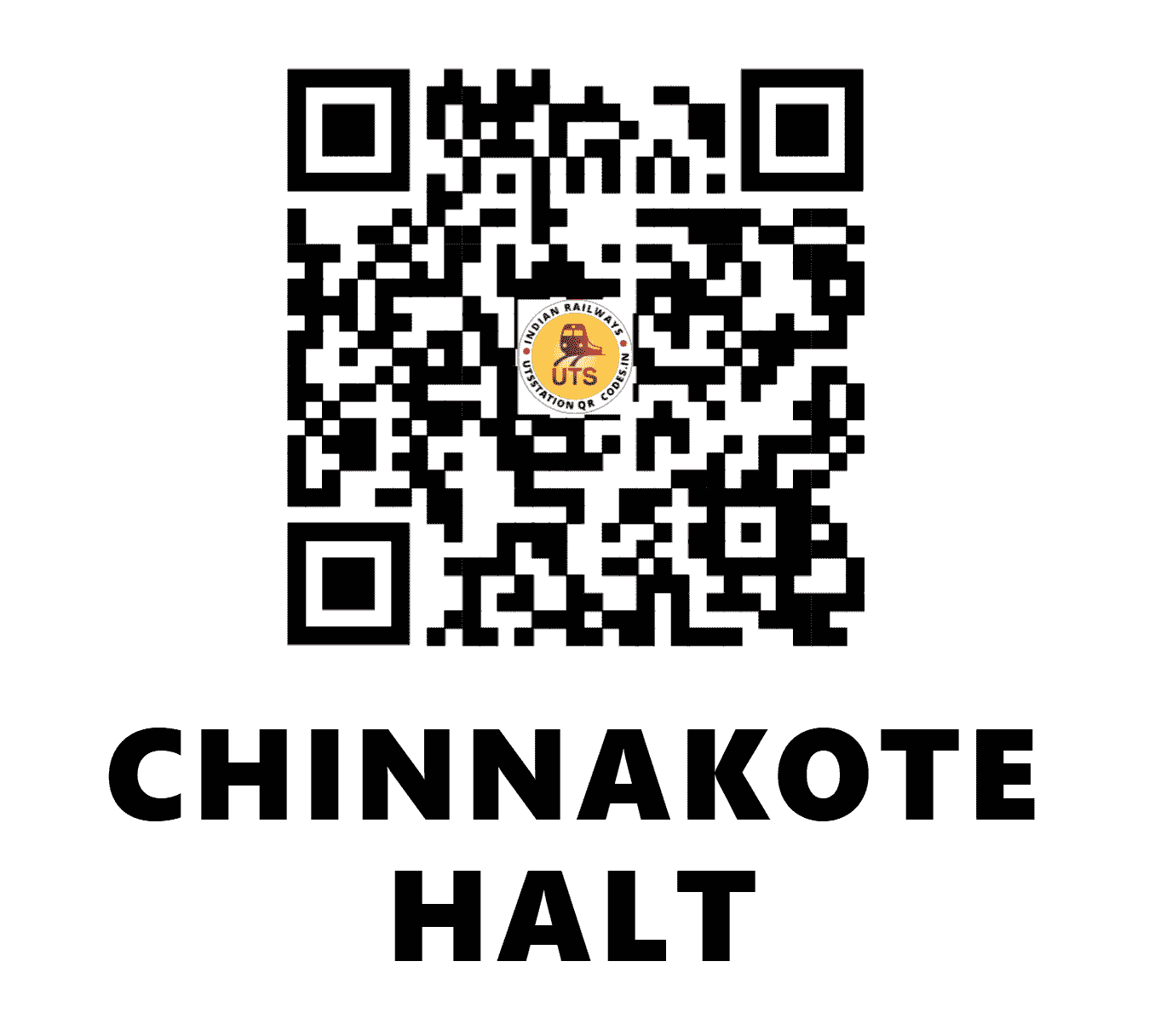 UTS QR Code for CHINNAKOTE HALT - CNKH (SW - KARNATAKA)