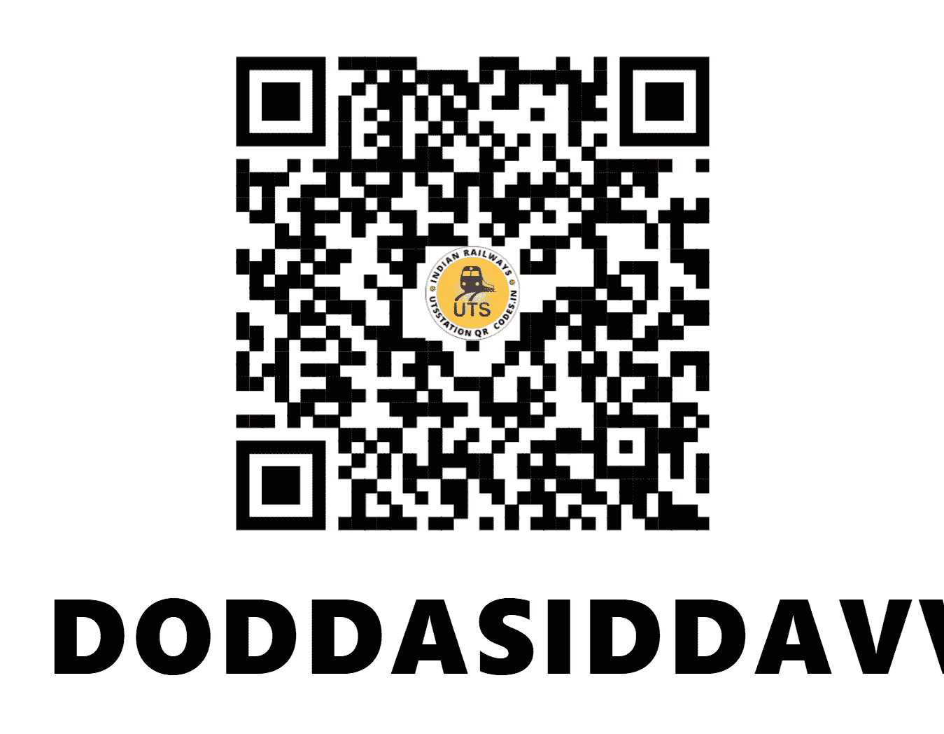 UTS QR Code for DODDASIDDAVVANAHALLI - DSHI (SW - KARNATAKA)