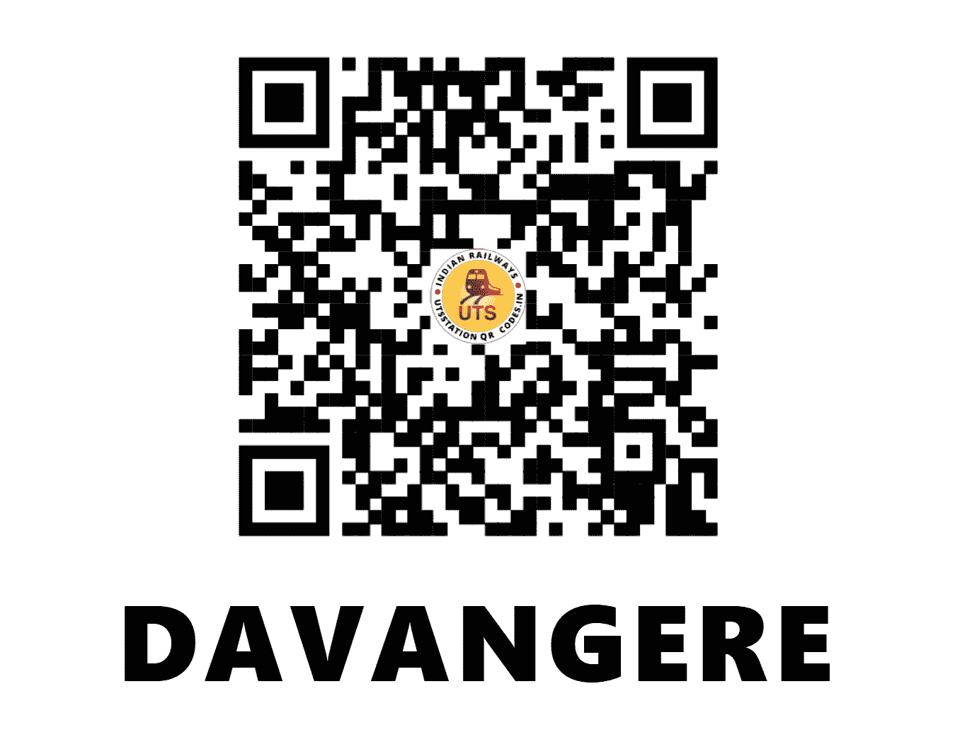 UTS QR Code for DAVANGERE - DVG (SW - KARNATAKA)