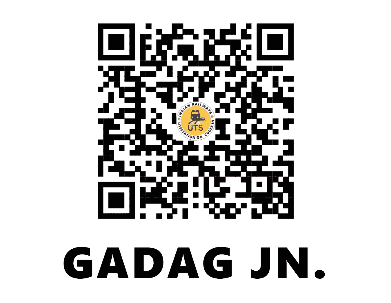 UTS QR Code for GADAG JN. - GDG (SW - KARNATAKA)