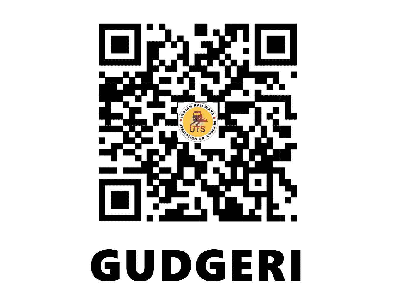 UTS QR Code for GUDGERI - GDI (SW - KARNATAKA)